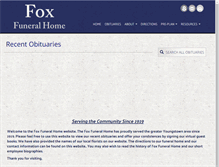 Tablet Screenshot of foxfuneralhome.org